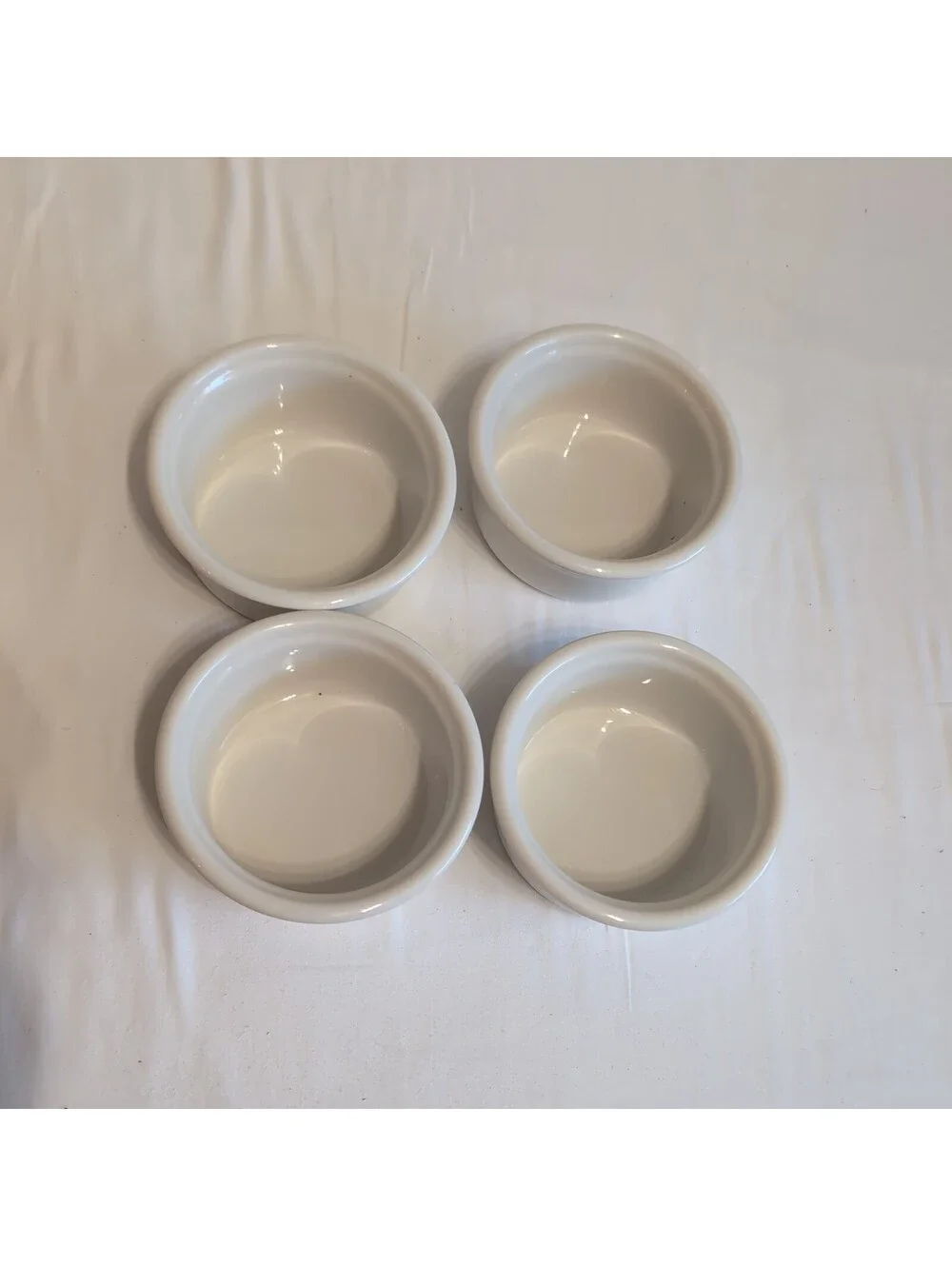 Vintage Ramekins| Don Gibraltar|  Oven Proof| Beige| Creme Brulee| Set of 4